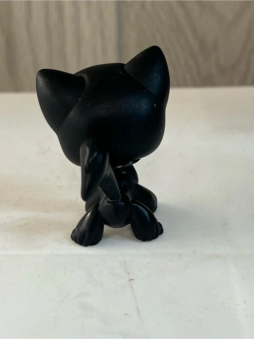 2004 LPS Littlest Pet Shop #55 Angora Cat Black White Tuxedo Green Eyes Vintage